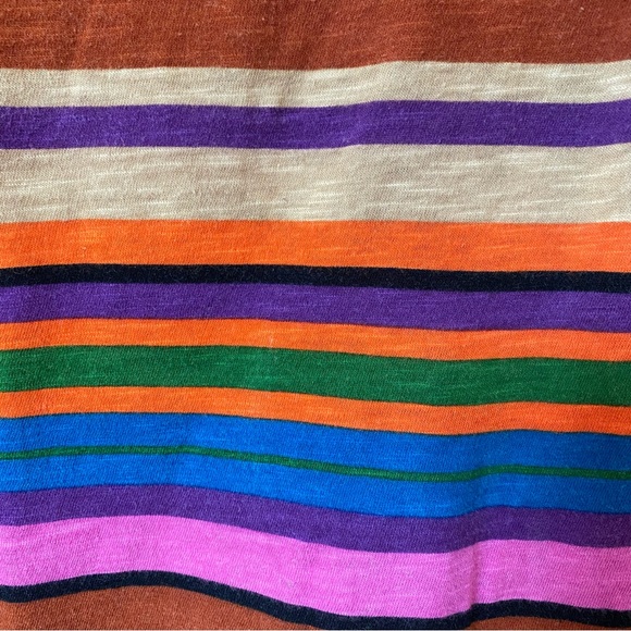 Anthropologie women’s stripes top with ruching and buttons size XS - Picture 2 of 8